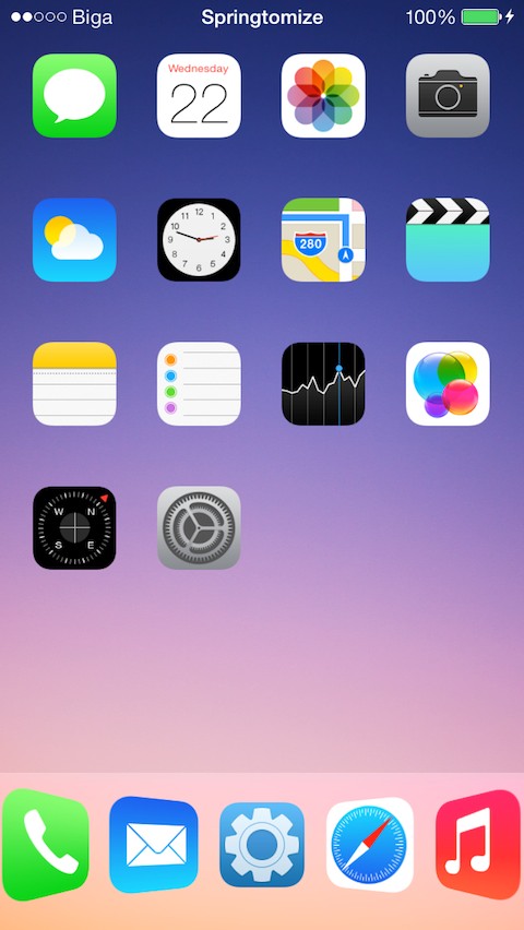 hide status bar ios 9 tweak