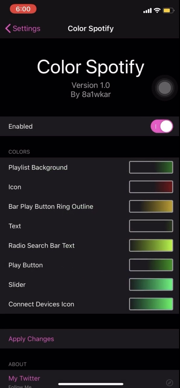 how to find spotify color palette